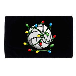 Volleyball Christmas Ball Xmas Lights Sport Microfiber Hand Towel