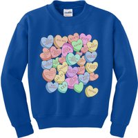 Vintage Candy Conversation Hearts For Anti Valentine's Day Gift Kids Sweatshirt