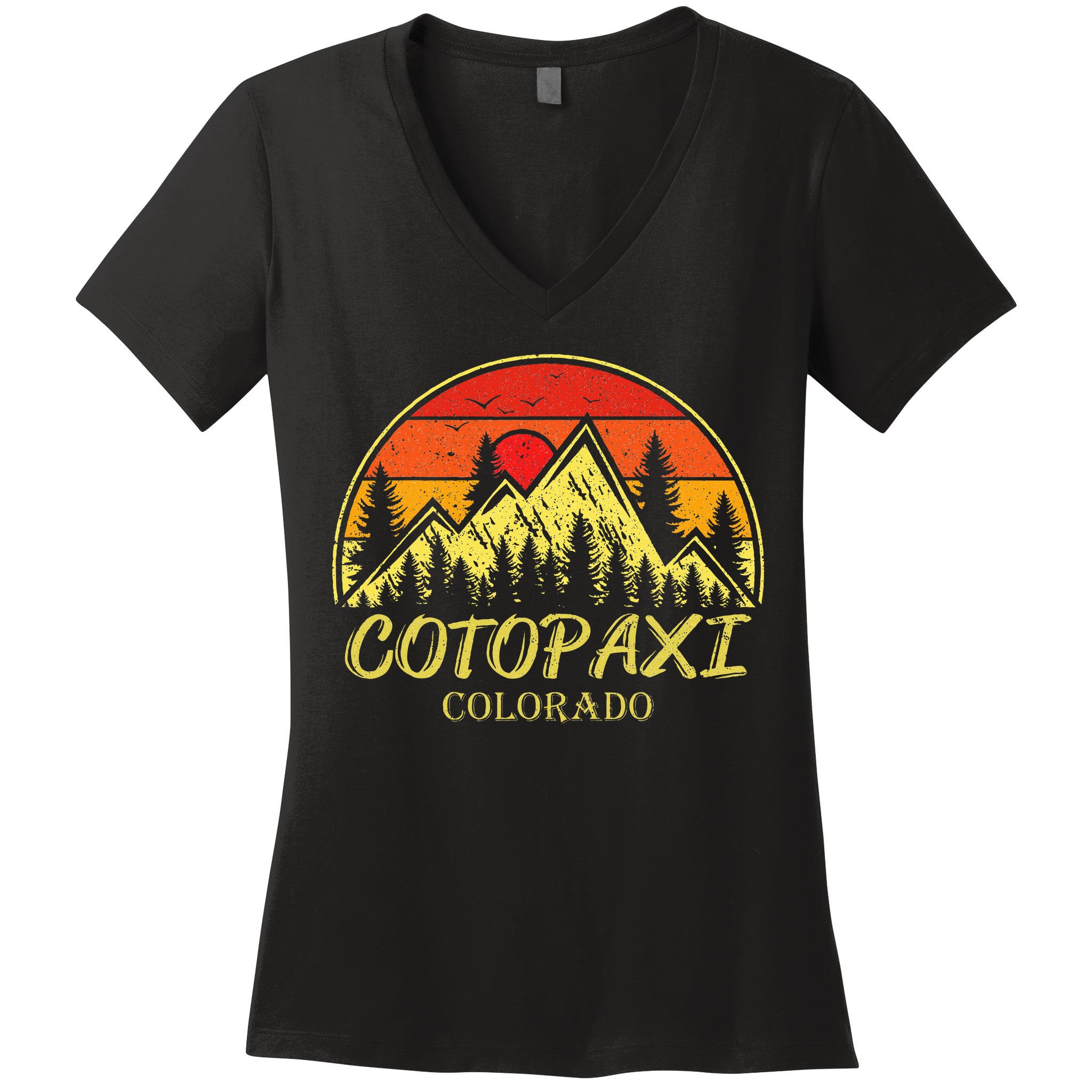 Vintage Cotopaxi Colorado Co Mountains Hike Hiking Souvenir Women's V-Neck T-Shirt