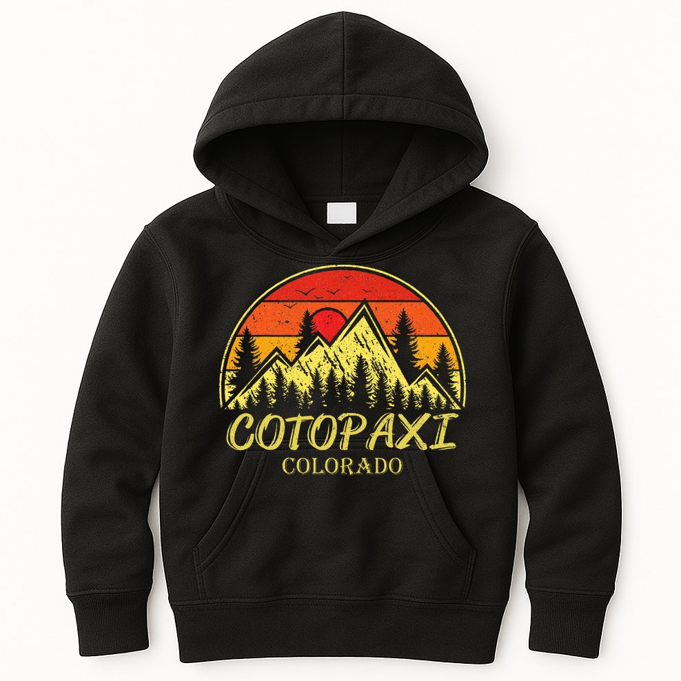 Vintage Cotopaxi Colorado Co Mountains Hike Hiking Souvenir Kids Hoodie
