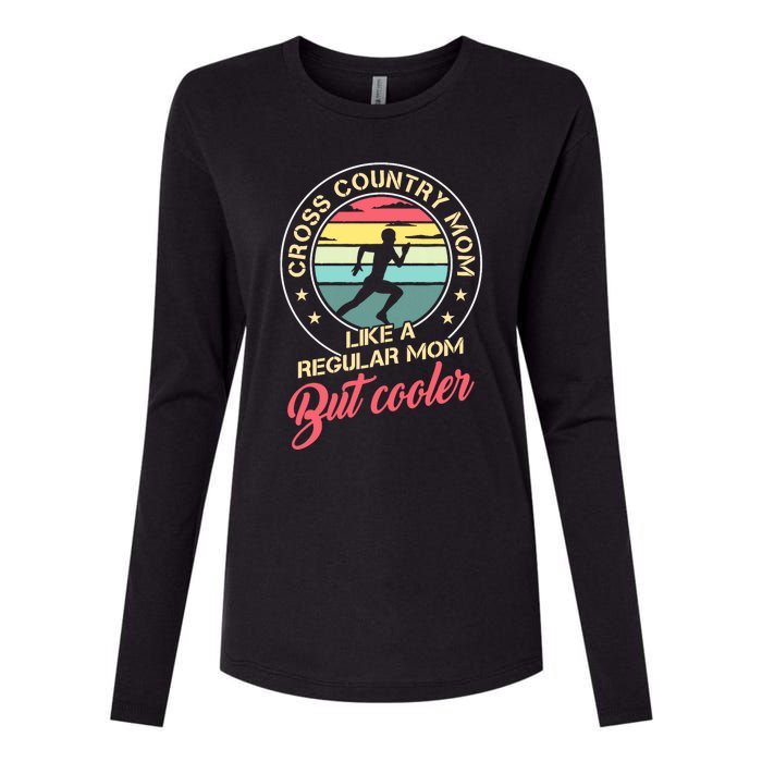 Vintage Cross Country Mom Like A Regular Mom But Cooler Womens Cotton Relaxed Long Sleeve T-Shirt