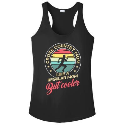 Vintage Cross Country Mom Like A Regular Mom But Cooler Ladies PosiCharge Competitor Racerback Tank