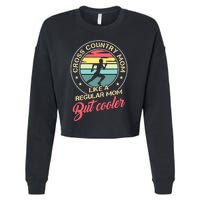 Vintage Cross Country Mom Like A Regular Mom But Cooler Cropped Pullover Crew