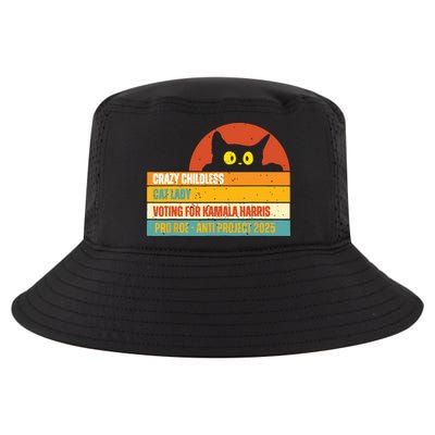 Vintage Childless Cat Ladies For Kamala Harris President 47 Cool Comfort Performance Bucket Hat