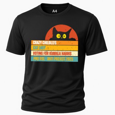 Vintage Childless Cat Ladies For Kamala Harris President 47 Cooling Performance Crew T-Shirt