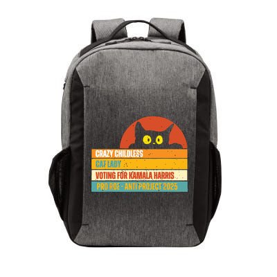 Vintage Childless Cat Ladies For Kamala Harris President 47 Vector Backpack