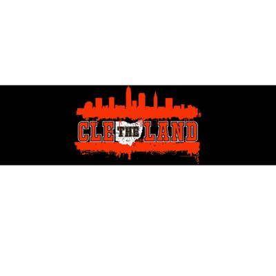 Vintage CLE Cleveland Skyline Bumper Sticker