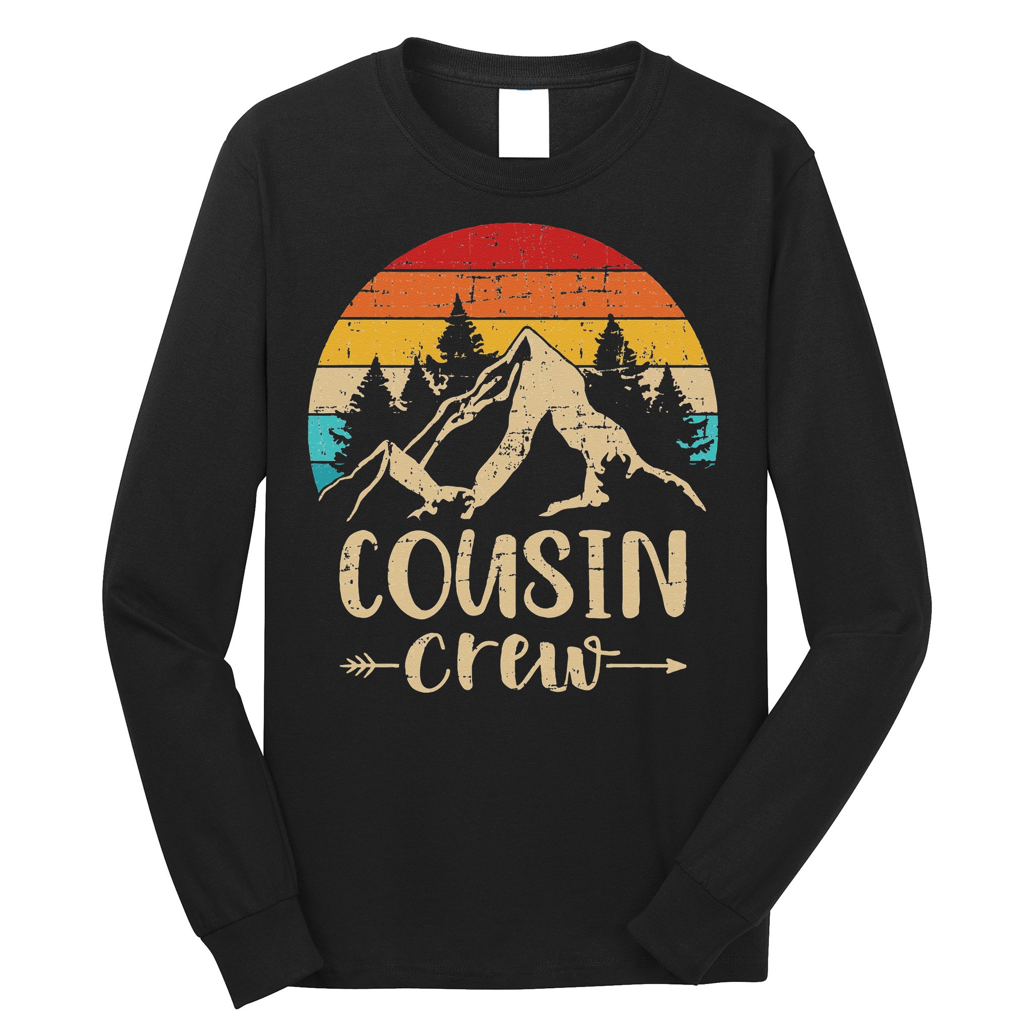 Vintage cousin crew summer camp mountains Long Sleeve Shirt