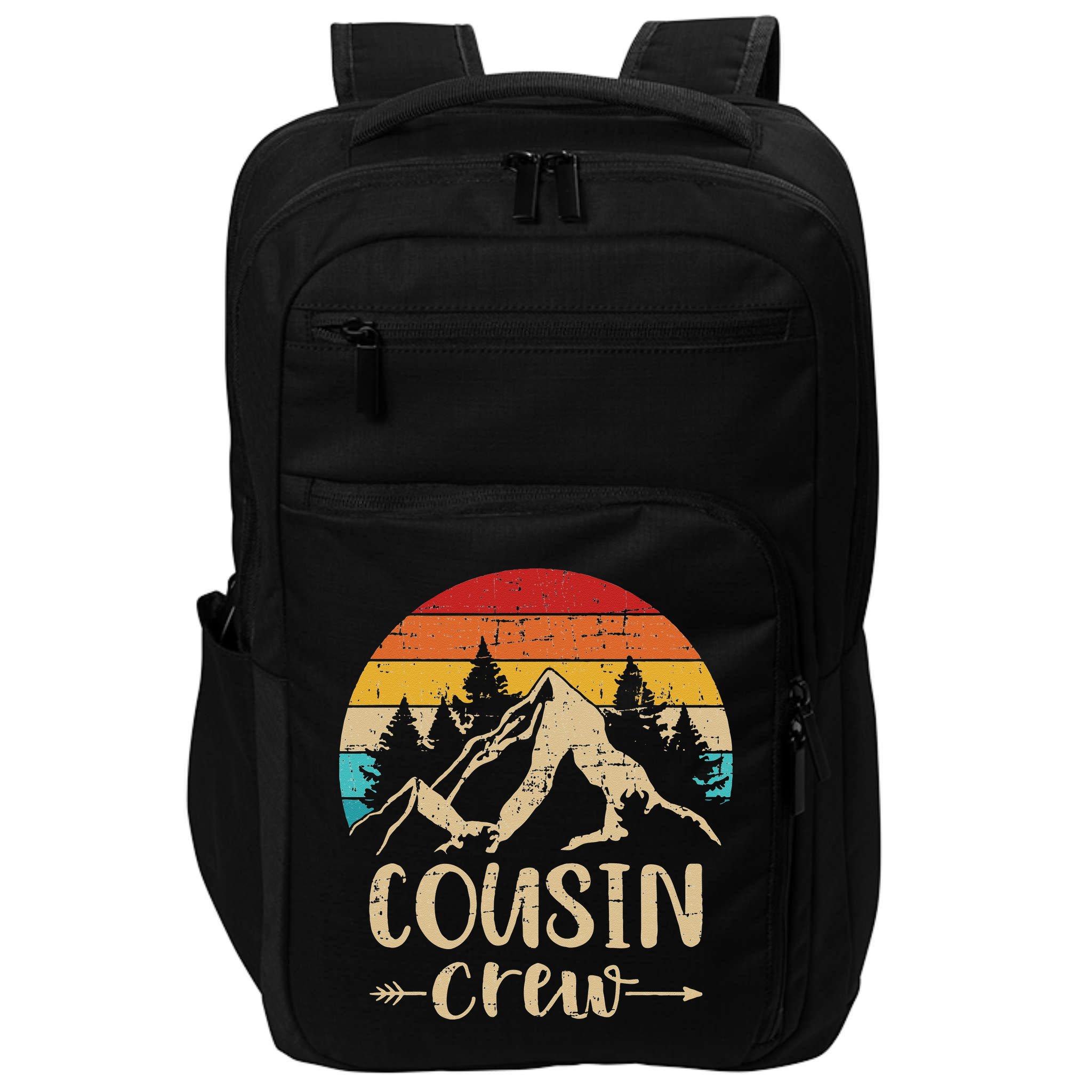 Vintage cousin crew summer camp mountains Impact Tech Backpack