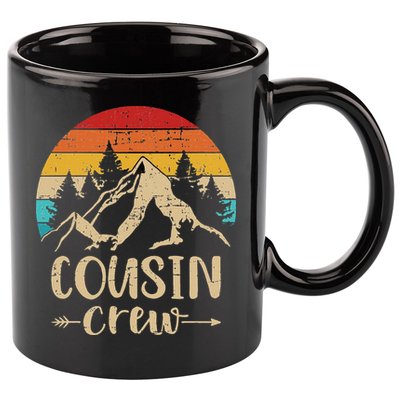 Vintage cousin crew summer camp mountains 11oz C Handle Ceramic Mug