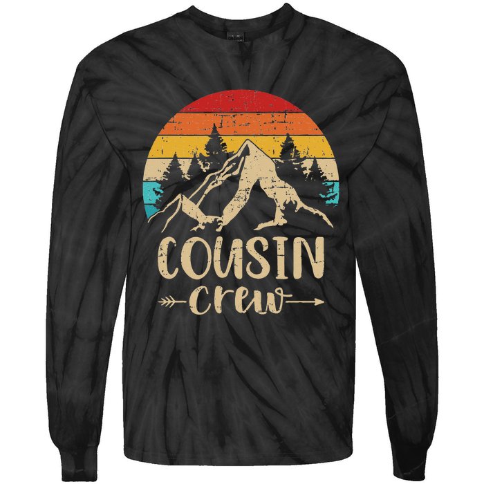 Vintage cousin crew summer camp mountains Tie-Dye Long Sleeve Shirt