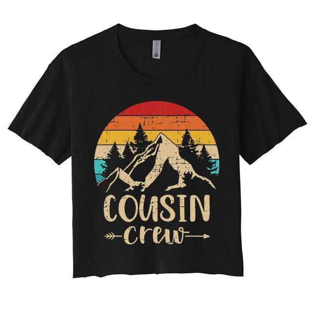 Vintage cousin crew summer camp mountains Crop Top