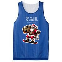 Vail Colorado Christmas Snowboard Santa Claus Gift Mesh Reversible Basketball Jersey Tank