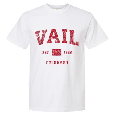 Vail Colorado Co Vintage Sports Design Garment-Dyed Heavyweight T-Shirt
