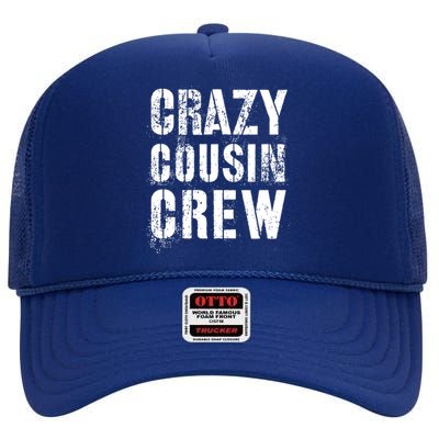 Vintage Crazy Cousin Crew Funny Mawmaw Pawpaw Reeducation Funny Gift High Crown Mesh Back Trucker Hat