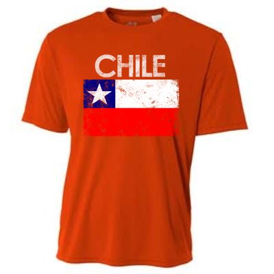 Vintage Chile Chilean Flag Pride Gift Great Gift Cooling Performance Crew T-Shirt