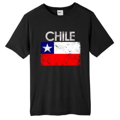 Vintage Chile Chilean Flag Pride Gift Great Gift Tall Fusion ChromaSoft Performance T-Shirt