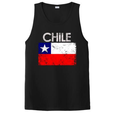 Vintage Chile Chilean Flag Pride Gift Great Gift PosiCharge Competitor Tank