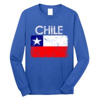 Vintage Chile Chilean Flag Pride Gift Great Gift Long Sleeve Shirt