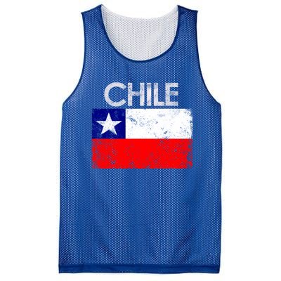 Vintage Chile Chilean Flag Pride Gift Great Gift Mesh Reversible Basketball Jersey Tank