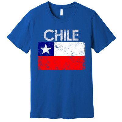 Vintage Chile Chilean Flag Pride Gift Great Gift Premium T-Shirt