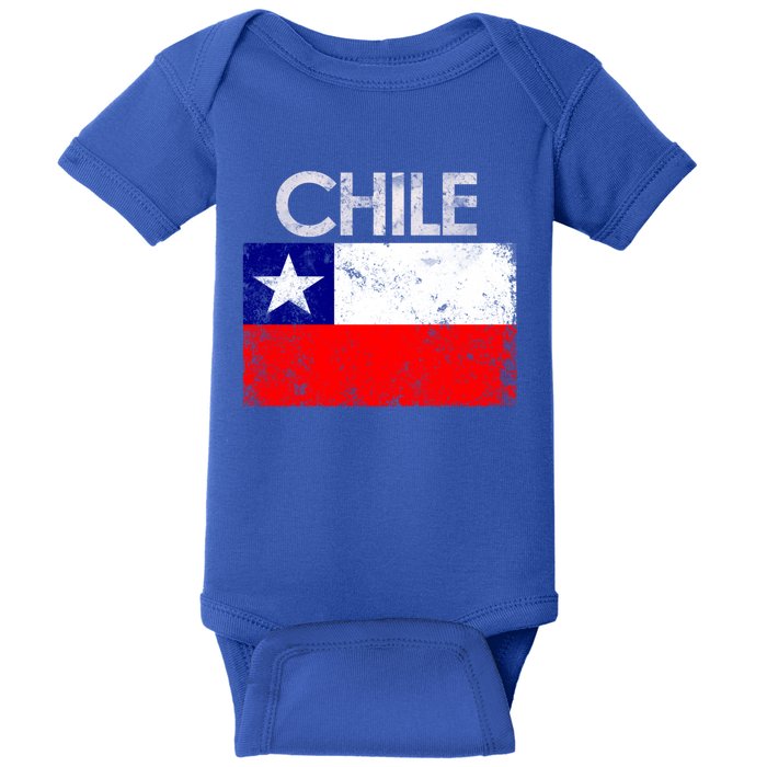 Vintage Chile Chilean Flag Pride Gift Great Gift Baby Bodysuit