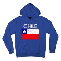 Vintage Chile Chilean Flag Pride Gift Great Gift Tall Hoodie