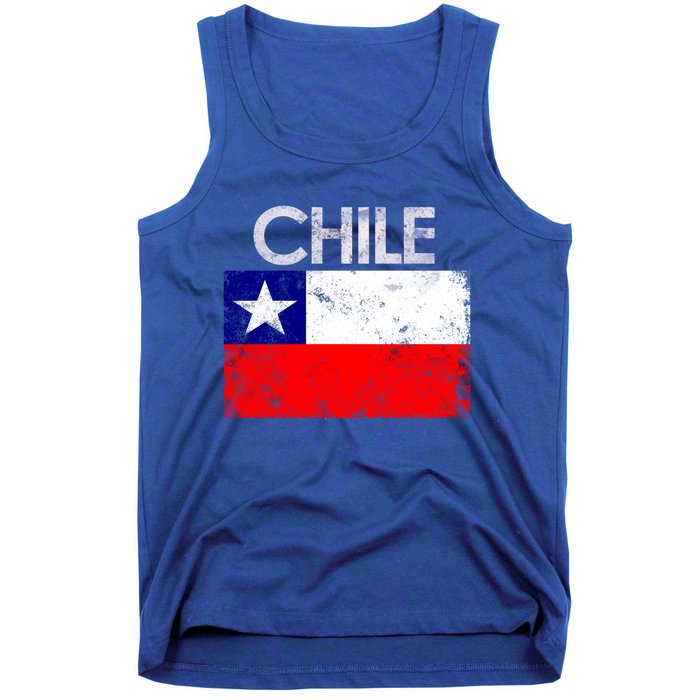 Vintage Chile Chilean Flag Pride Gift Great Gift Tank Top