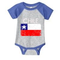 Vintage Chile Chilean Flag Pride Gift Great Gift Infant Baby Jersey Bodysuit