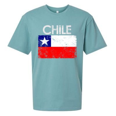 Vintage Chile Chilean Flag Pride Gift Great Gift Sueded Cloud Jersey T-Shirt