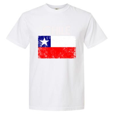 Vintage Chile Chilean Flag Pride Gift Great Gift Garment-Dyed Heavyweight T-Shirt