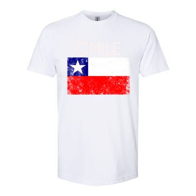 Vintage Chile Chilean Flag Pride Gift Great Gift Softstyle CVC T-Shirt