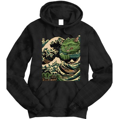 Vintage Catzilla Cat Terror Reigns Tie Dye Hoodie