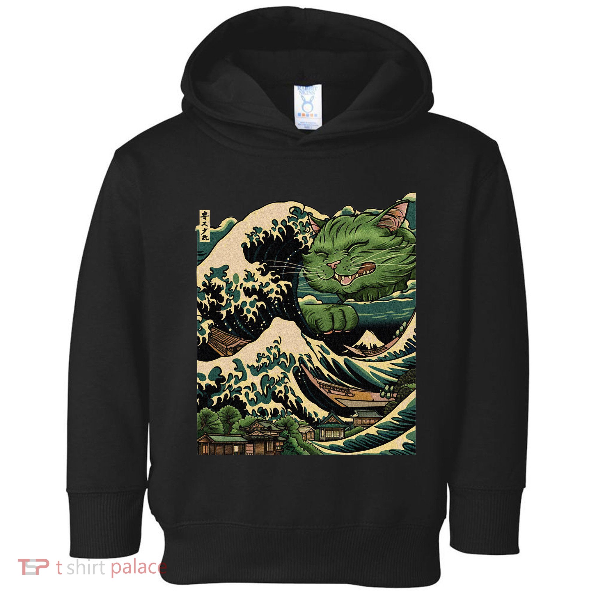 Vintage Catzilla Cat Terror Reigns Toddler Hoodie