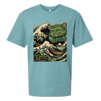 Vintage Catzilla Cat Terror Reigns Sueded Cloud Jersey T-Shirt