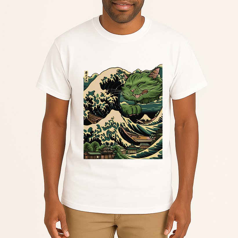 Vintage Catzilla Cat Terror Reigns Tall T-Shirt