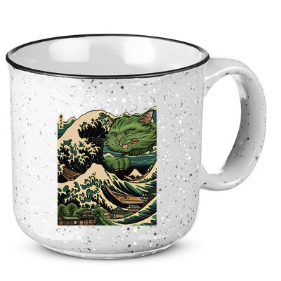 Vintage Catzilla Cat Terror Reigns 15oz Campfire Ceramic Mug