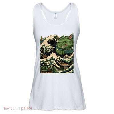 Vintage Catzilla Cat Terror Reigns Ladies Essential Flowy Tank