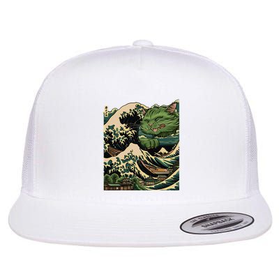 Vintage Catzilla Cat Terror Reigns Flatbill Hat