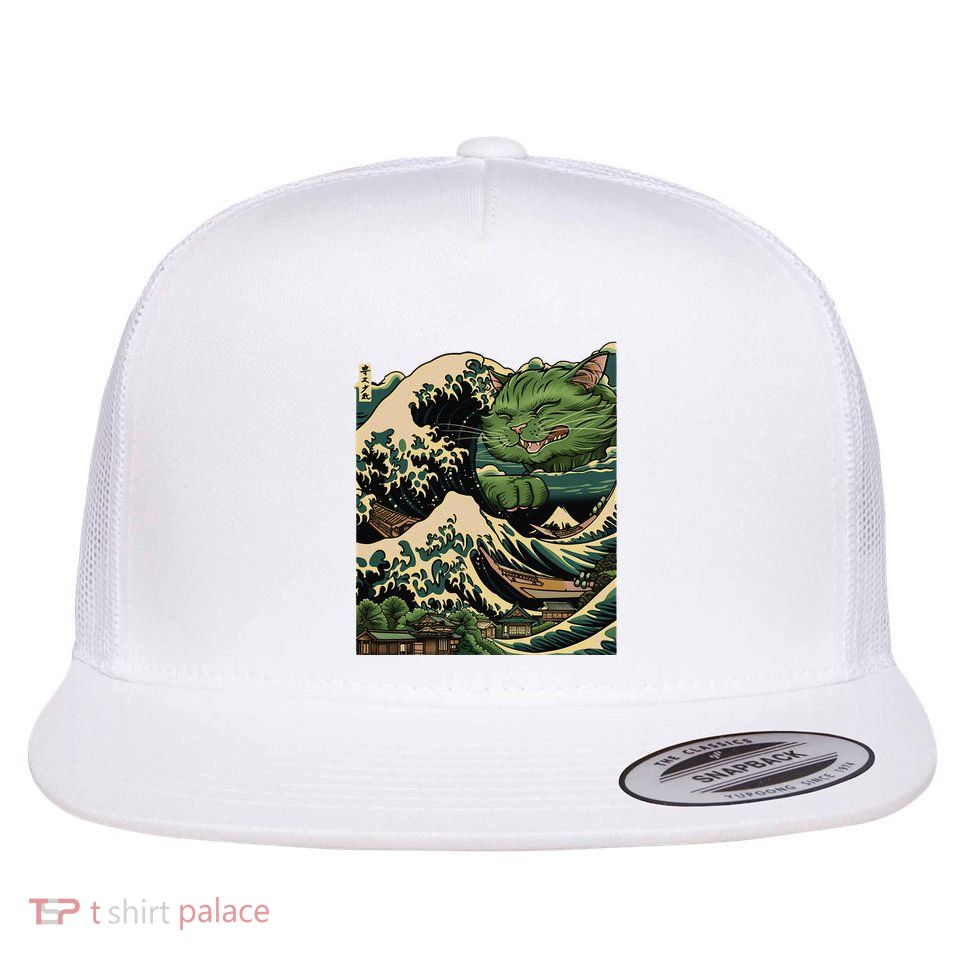 Vintage Catzilla Cat Terror Reigns Flatbill Hat