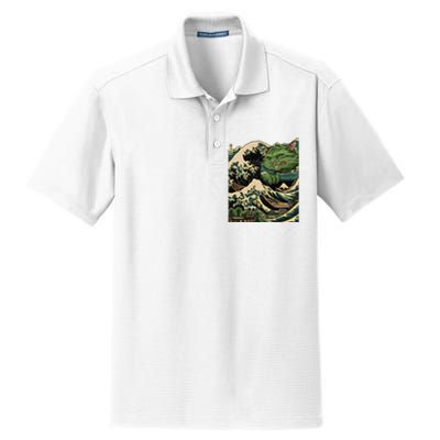 Vintage Catzilla Cat Terror Reigns Dry Zone Grid Polo