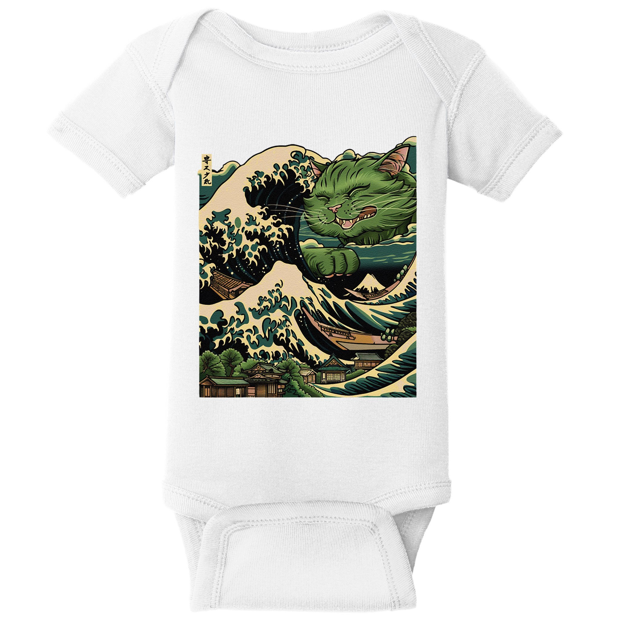 Vintage Catzilla Cat Terror Reigns Baby Bodysuit