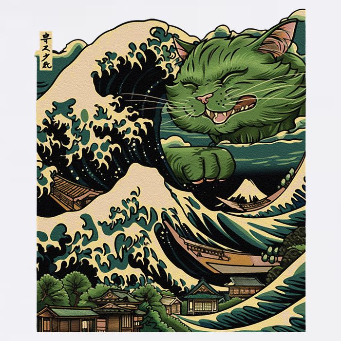 Vintage Catzilla Cat Terror Reigns Baby Bodysuit