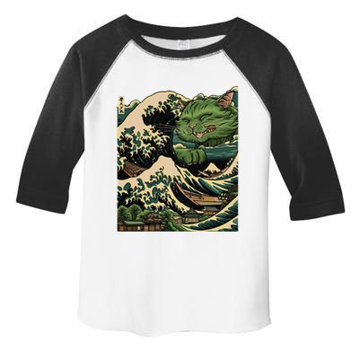 Vintage Catzilla Cat Terror Reigns Toddler Fine Jersey T-Shirt
