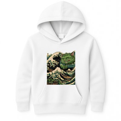 Vintage Catzilla Cat Terror Reigns Kids Hoodie
