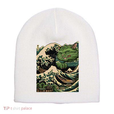 Vintage Catzilla Cat Terror Reigns Short Acrylic Beanie