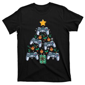 Video Controller Christmas Tree Funny Video Gamer Xmas Gift T-Shirt