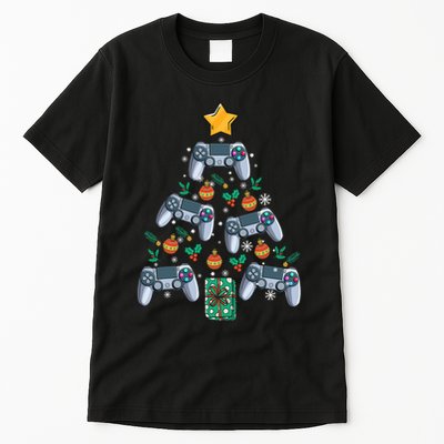 Video Controller Christmas Tree Funny Video Gamer Xmas Gift Tall T-Shirt