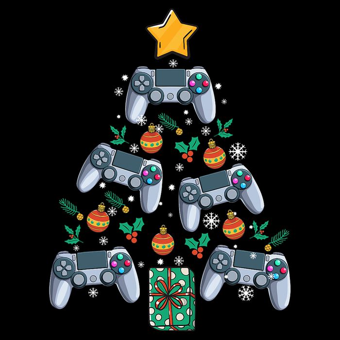 Video Controller Christmas Tree Funny Video Gamer Xmas Gift Sustainable Bucket Hat