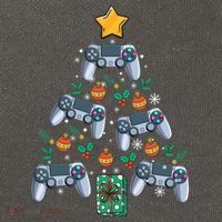 Video Controller Christmas Tree Funny Video Gamer Xmas Gift Cotton Canvas Backpack